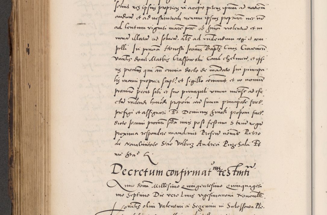 Zdjęcie nr 788 dla obiektu archiwalnego: Acta actorum causarum, sentenciarum diffinitivarum quam interloquutiorum, decretorum, obligationum, quietationum et constitutionum procuratorum coram reverndo domino Petri Porembski preposito Ossviencimensi, canonico et officiali Cracoviensi generali ad annum Dimini 1556, inditione quatuor decima, pontificatus sanctissimi in Christo patris domini Pauli divina providencia pape IIII anno ispius.