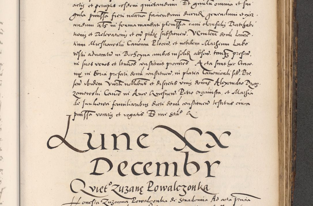 Zdjęcie nr 791 dla obiektu archiwalnego: Acta actorum causarum, sentenciarum diffinitivarum quam interloquutiorum, decretorum, obligationum, quietationum et constitutionum procuratorum coram reverndo domino Petri Porembski preposito Ossviencimensi, canonico et officiali Cracoviensi generali ad annum Dimini 1556, inditione quatuor decima, pontificatus sanctissimi in Christo patris domini Pauli divina providencia pape IIII anno ispius.