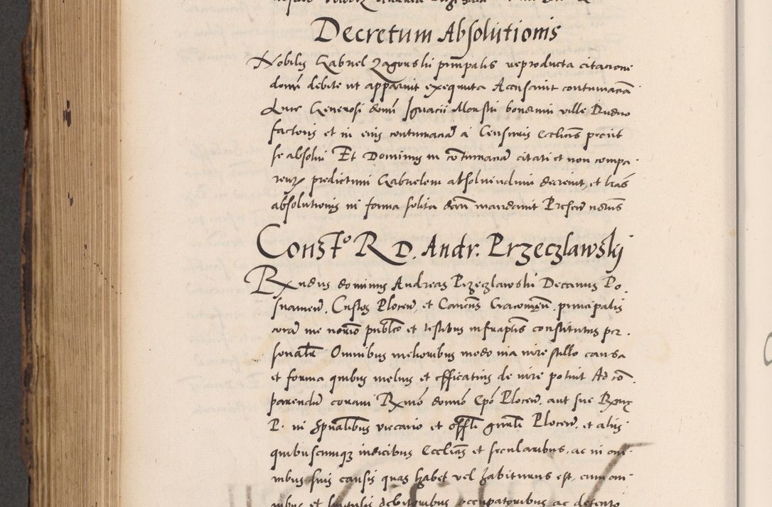 Zdjęcie nr 790 dla obiektu archiwalnego: Acta actorum causarum, sentenciarum diffinitivarum quam interloquutiorum, decretorum, obligationum, quietationum et constitutionum procuratorum coram reverndo domino Petri Porembski preposito Ossviencimensi, canonico et officiali Cracoviensi generali ad annum Dimini 1556, inditione quatuor decima, pontificatus sanctissimi in Christo patris domini Pauli divina providencia pape IIII anno ispius.