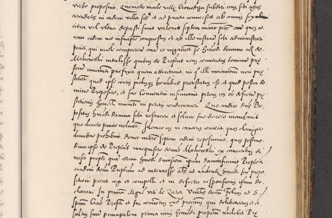 Zdjęcie nr 787 dla obiektu archiwalnego: Acta actorum causarum, sentenciarum diffinitivarum quam interloquutiorum, decretorum, obligationum, quietationum et constitutionum procuratorum coram reverndo domino Petri Porembski preposito Ossviencimensi, canonico et officiali Cracoviensi generali ad annum Dimini 1556, inditione quatuor decima, pontificatus sanctissimi in Christo patris domini Pauli divina providencia pape IIII anno ispius.