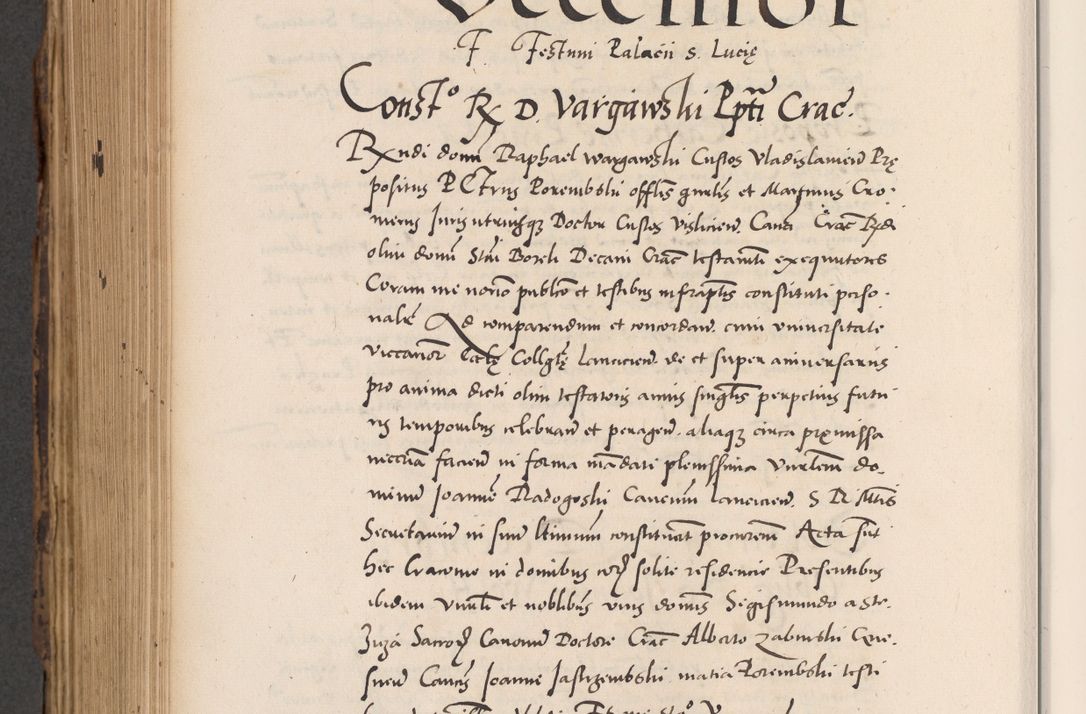 Zdjęcie nr 786 dla obiektu archiwalnego: Acta actorum causarum, sentenciarum diffinitivarum quam interloquutiorum, decretorum, obligationum, quietationum et constitutionum procuratorum coram reverndo domino Petri Porembski preposito Ossviencimensi, canonico et officiali Cracoviensi generali ad annum Dimini 1556, inditione quatuor decima, pontificatus sanctissimi in Christo patris domini Pauli divina providencia pape IIII anno ispius.
