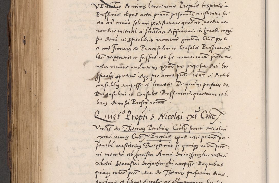 Zdjęcie nr 784 dla obiektu archiwalnego: Acta actorum causarum, sentenciarum diffinitivarum quam interloquutiorum, decretorum, obligationum, quietationum et constitutionum procuratorum coram reverndo domino Petri Porembski preposito Ossviencimensi, canonico et officiali Cracoviensi generali ad annum Dimini 1556, inditione quatuor decima, pontificatus sanctissimi in Christo patris domini Pauli divina providencia pape IIII anno ispius.