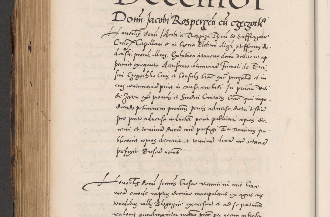 Zdjęcie nr 780 dla obiektu archiwalnego: Acta actorum causarum, sentenciarum diffinitivarum quam interloquutiorum, decretorum, obligationum, quietationum et constitutionum procuratorum coram reverndo domino Petri Porembski preposito Ossviencimensi, canonico et officiali Cracoviensi generali ad annum Dimini 1556, inditione quatuor decima, pontificatus sanctissimi in Christo patris domini Pauli divina providencia pape IIII anno ispius.