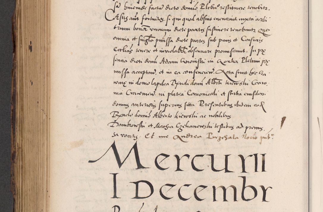 Zdjęcie nr 778 dla obiektu archiwalnego: Acta actorum causarum, sentenciarum diffinitivarum quam interloquutiorum, decretorum, obligationum, quietationum et constitutionum procuratorum coram reverndo domino Petri Porembski preposito Ossviencimensi, canonico et officiali Cracoviensi generali ad annum Dimini 1556, inditione quatuor decima, pontificatus sanctissimi in Christo patris domini Pauli divina providencia pape IIII anno ispius.