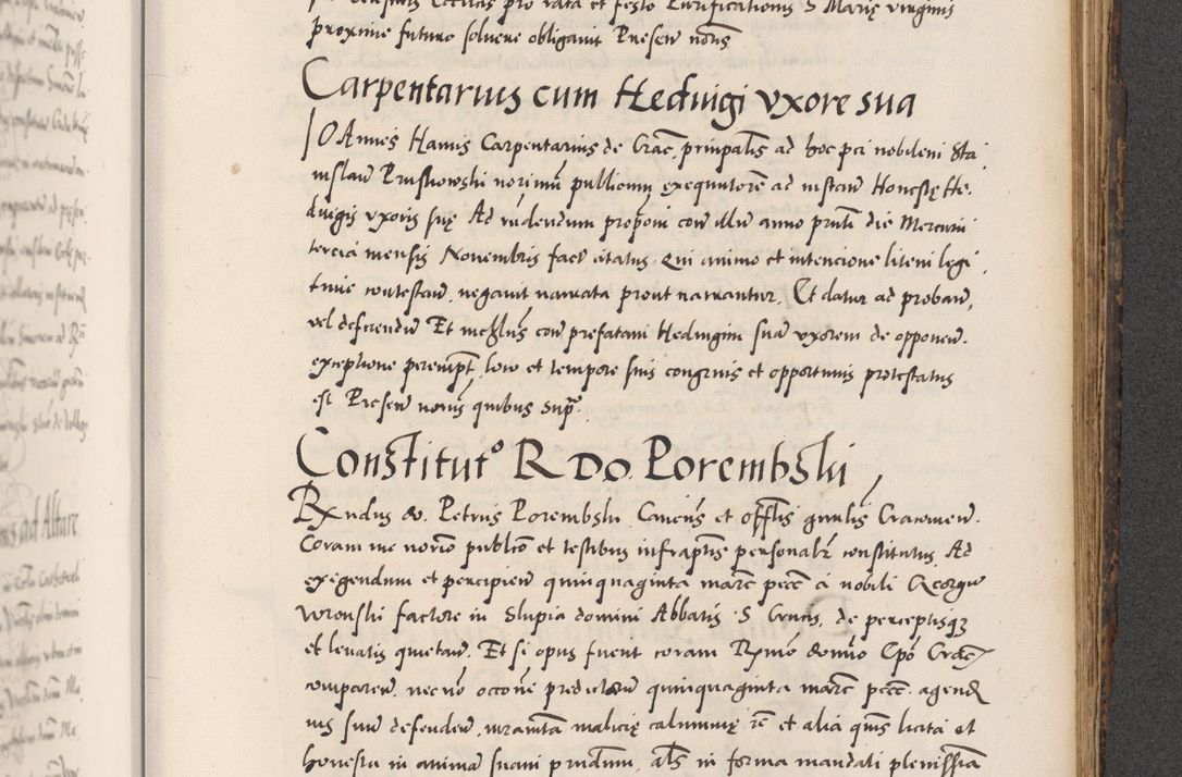 Zdjęcie nr 763 dla obiektu archiwalnego: Acta actorum causarum, sentenciarum diffinitivarum quam interloquutiorum, decretorum, obligationum, quietationum et constitutionum procuratorum coram reverndo domino Petri Porembski preposito Ossviencimensi, canonico et officiali Cracoviensi generali ad annum Dimini 1556, inditione quatuor decima, pontificatus sanctissimi in Christo patris domini Pauli divina providencia pape IIII anno ispius.