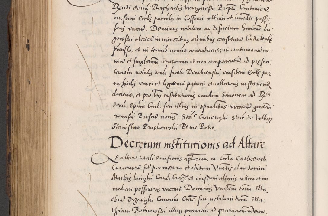 Zdjęcie nr 762 dla obiektu archiwalnego: Acta actorum causarum, sentenciarum diffinitivarum quam interloquutiorum, decretorum, obligationum, quietationum et constitutionum procuratorum coram reverndo domino Petri Porembski preposito Ossviencimensi, canonico et officiali Cracoviensi generali ad annum Dimini 1556, inditione quatuor decima, pontificatus sanctissimi in Christo patris domini Pauli divina providencia pape IIII anno ispius.