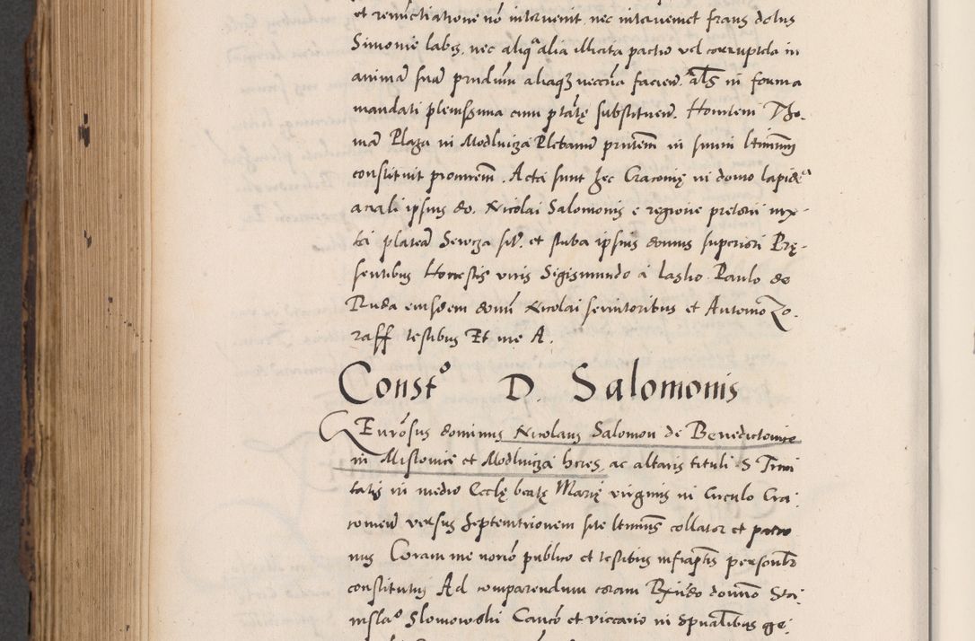 Zdjęcie nr 760 dla obiektu archiwalnego: Acta actorum causarum, sentenciarum diffinitivarum quam interloquutiorum, decretorum, obligationum, quietationum et constitutionum procuratorum coram reverndo domino Petri Porembski preposito Ossviencimensi, canonico et officiali Cracoviensi generali ad annum Dimini 1556, inditione quatuor decima, pontificatus sanctissimi in Christo patris domini Pauli divina providencia pape IIII anno ispius.
