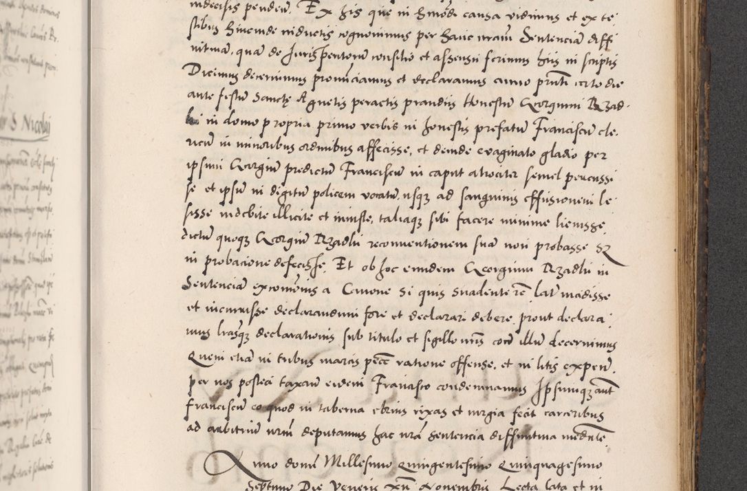 Zdjęcie nr 753 dla obiektu archiwalnego: Acta actorum causarum, sentenciarum diffinitivarum quam interloquutiorum, decretorum, obligationum, quietationum et constitutionum procuratorum coram reverndo domino Petri Porembski preposito Ossviencimensi, canonico et officiali Cracoviensi generali ad annum Dimini 1556, inditione quatuor decima, pontificatus sanctissimi in Christo patris domini Pauli divina providencia pape IIII anno ispius.