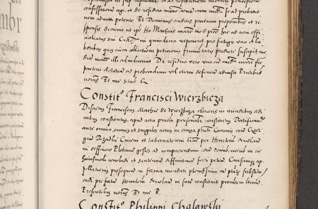 Zdjęcie nr 751 dla obiektu archiwalnego: Acta actorum causarum, sentenciarum diffinitivarum quam interloquutiorum, decretorum, obligationum, quietationum et constitutionum procuratorum coram reverndo domino Petri Porembski preposito Ossviencimensi, canonico et officiali Cracoviensi generali ad annum Dimini 1556, inditione quatuor decima, pontificatus sanctissimi in Christo patris domini Pauli divina providencia pape IIII anno ispius.