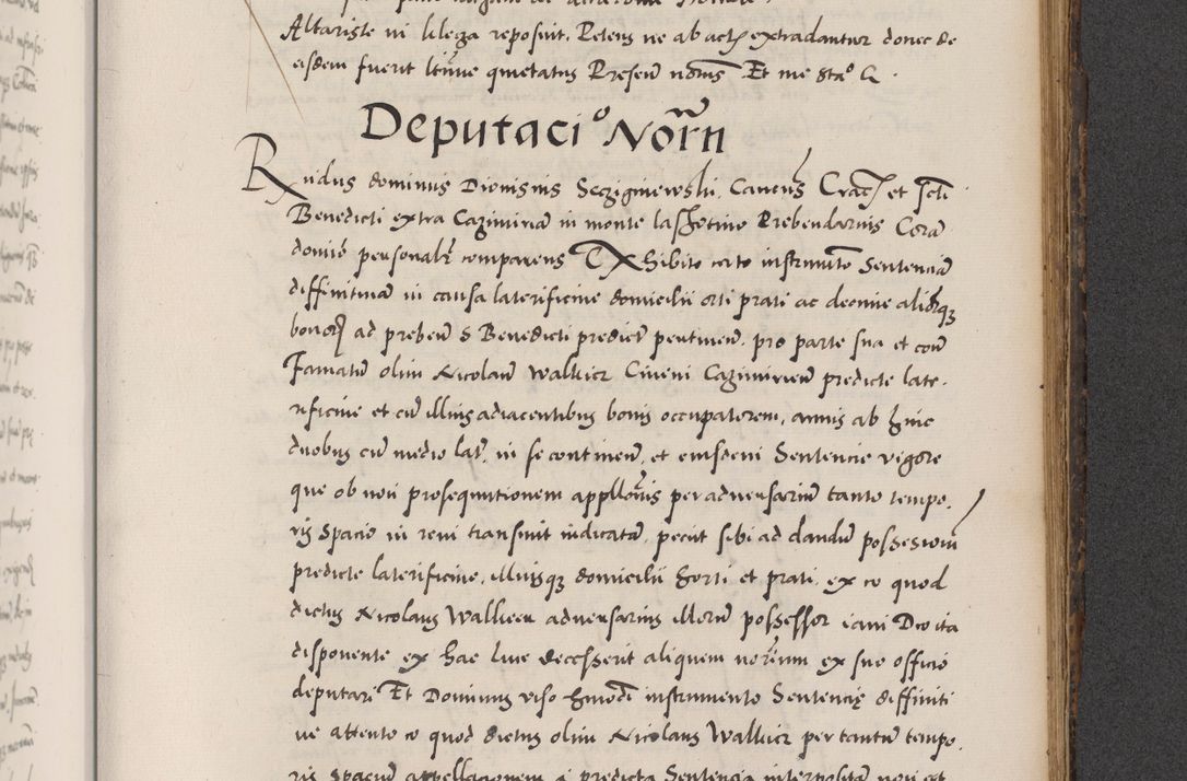 Zdjęcie nr 743 dla obiektu archiwalnego: Acta actorum causarum, sentenciarum diffinitivarum quam interloquutiorum, decretorum, obligationum, quietationum et constitutionum procuratorum coram reverndo domino Petri Porembski preposito Ossviencimensi, canonico et officiali Cracoviensi generali ad annum Dimini 1556, inditione quatuor decima, pontificatus sanctissimi in Christo patris domini Pauli divina providencia pape IIII anno ispius.