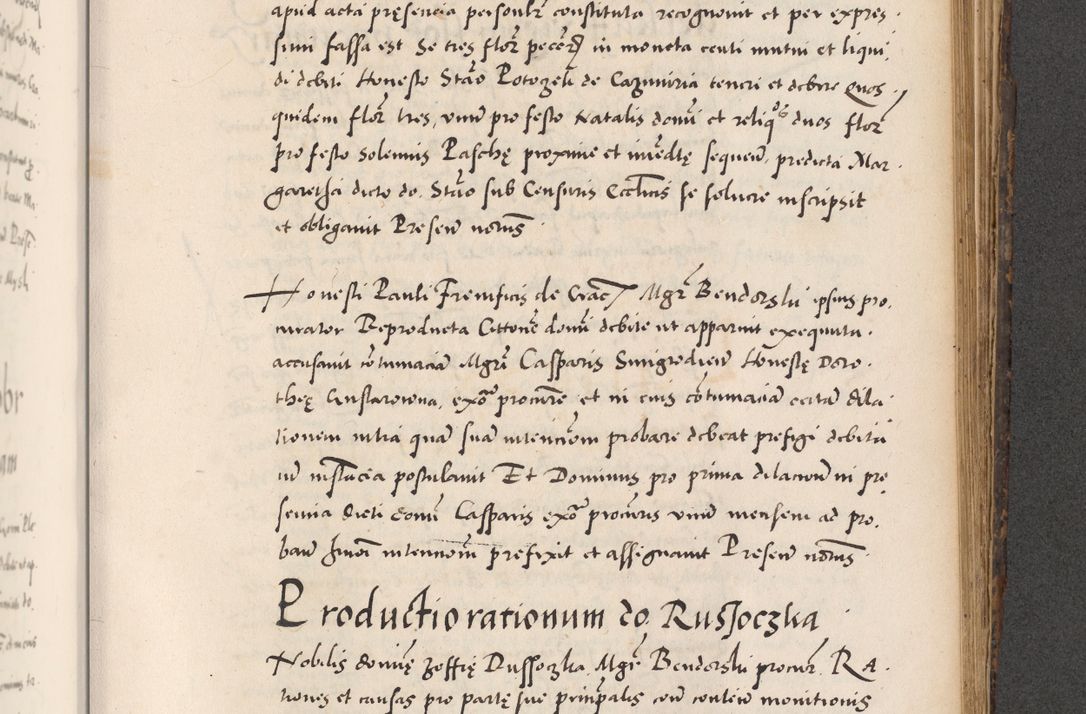 Zdjęcie nr 733 dla obiektu archiwalnego: Acta actorum causarum, sentenciarum diffinitivarum quam interloquutiorum, decretorum, obligationum, quietationum et constitutionum procuratorum coram reverndo domino Petri Porembski preposito Ossviencimensi, canonico et officiali Cracoviensi generali ad annum Dimini 1556, inditione quatuor decima, pontificatus sanctissimi in Christo patris domini Pauli divina providencia pape IIII anno ispius.