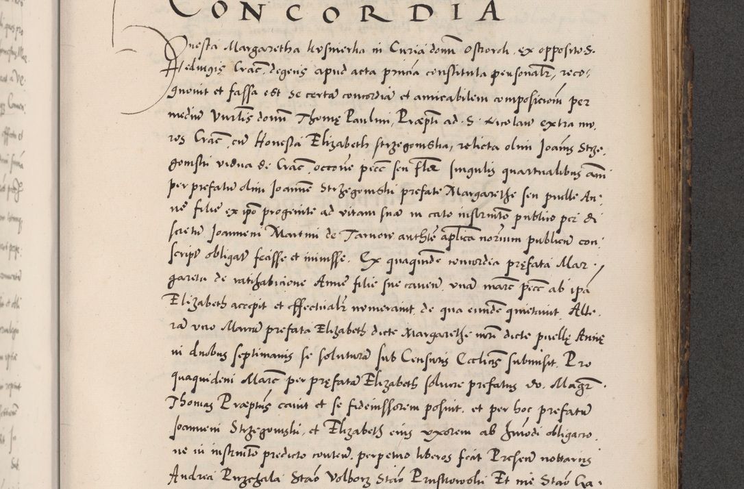 Zdjęcie nr 721 dla obiektu archiwalnego: Acta actorum causarum, sentenciarum diffinitivarum quam interloquutiorum, decretorum, obligationum, quietationum et constitutionum procuratorum coram reverndo domino Petri Porembski preposito Ossviencimensi, canonico et officiali Cracoviensi generali ad annum Dimini 1556, inditione quatuor decima, pontificatus sanctissimi in Christo patris domini Pauli divina providencia pape IIII anno ispius.