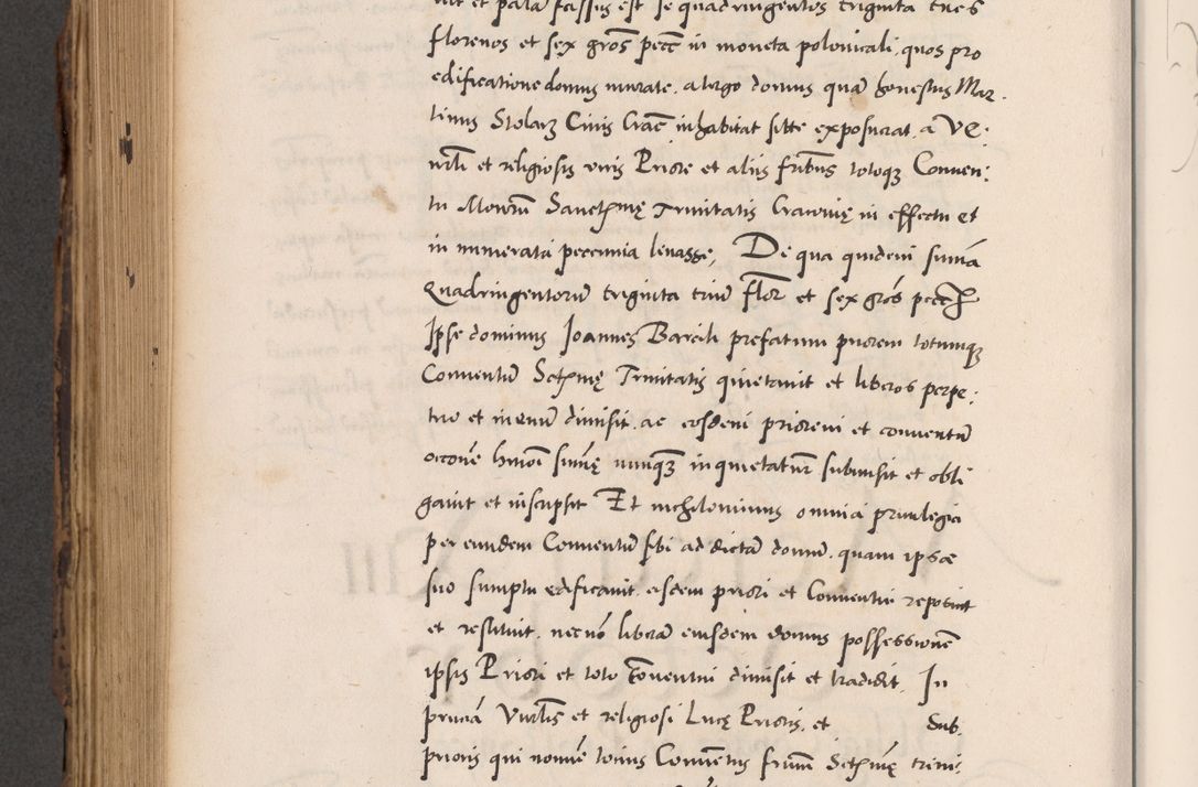 Zdjęcie nr 720 dla obiektu archiwalnego: Acta actorum causarum, sentenciarum diffinitivarum quam interloquutiorum, decretorum, obligationum, quietationum et constitutionum procuratorum coram reverndo domino Petri Porembski preposito Ossviencimensi, canonico et officiali Cracoviensi generali ad annum Dimini 1556, inditione quatuor decima, pontificatus sanctissimi in Christo patris domini Pauli divina providencia pape IIII anno ispius.