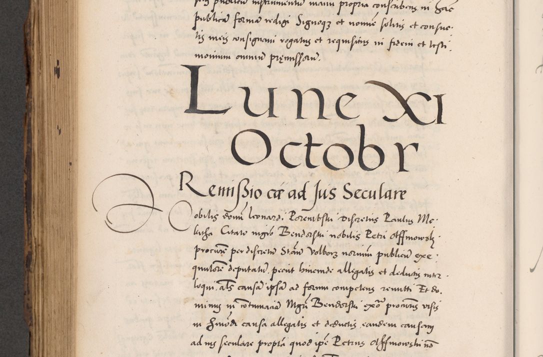 Zdjęcie nr 718 dla obiektu archiwalnego: Acta actorum causarum, sentenciarum diffinitivarum quam interloquutiorum, decretorum, obligationum, quietationum et constitutionum procuratorum coram reverndo domino Petri Porembski preposito Ossviencimensi, canonico et officiali Cracoviensi generali ad annum Dimini 1556, inditione quatuor decima, pontificatus sanctissimi in Christo patris domini Pauli divina providencia pape IIII anno ispius.