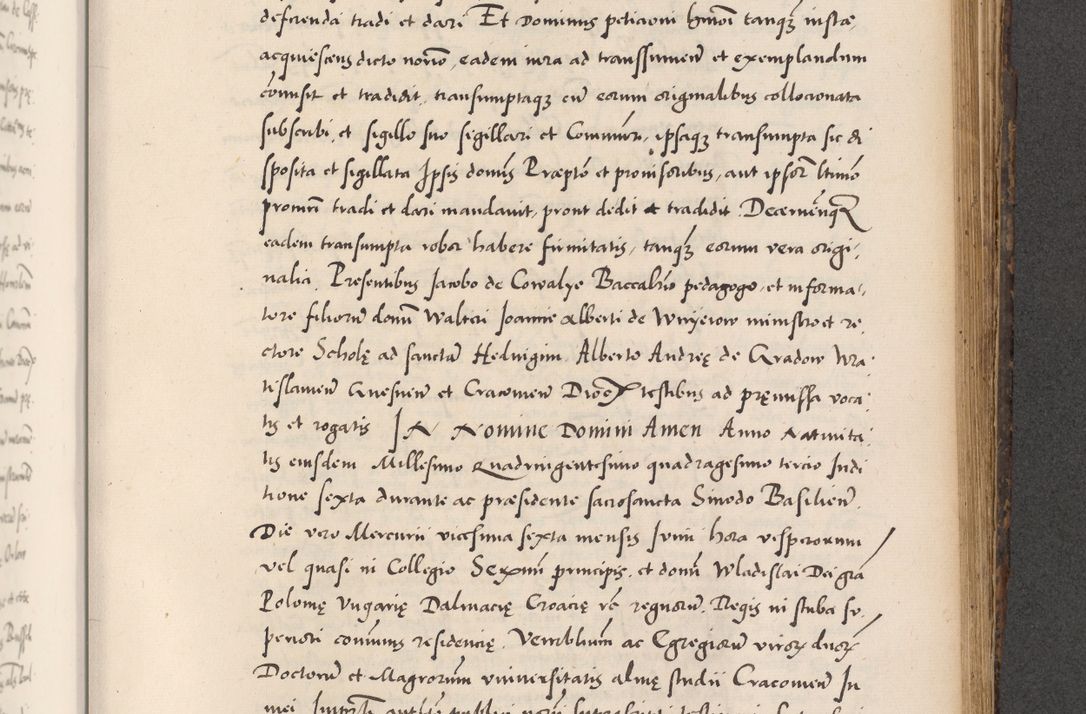 Zdjęcie nr 715 dla obiektu archiwalnego: Acta actorum causarum, sentenciarum diffinitivarum quam interloquutiorum, decretorum, obligationum, quietationum et constitutionum procuratorum coram reverndo domino Petri Porembski preposito Ossviencimensi, canonico et officiali Cracoviensi generali ad annum Dimini 1556, inditione quatuor decima, pontificatus sanctissimi in Christo patris domini Pauli divina providencia pape IIII anno ispius.