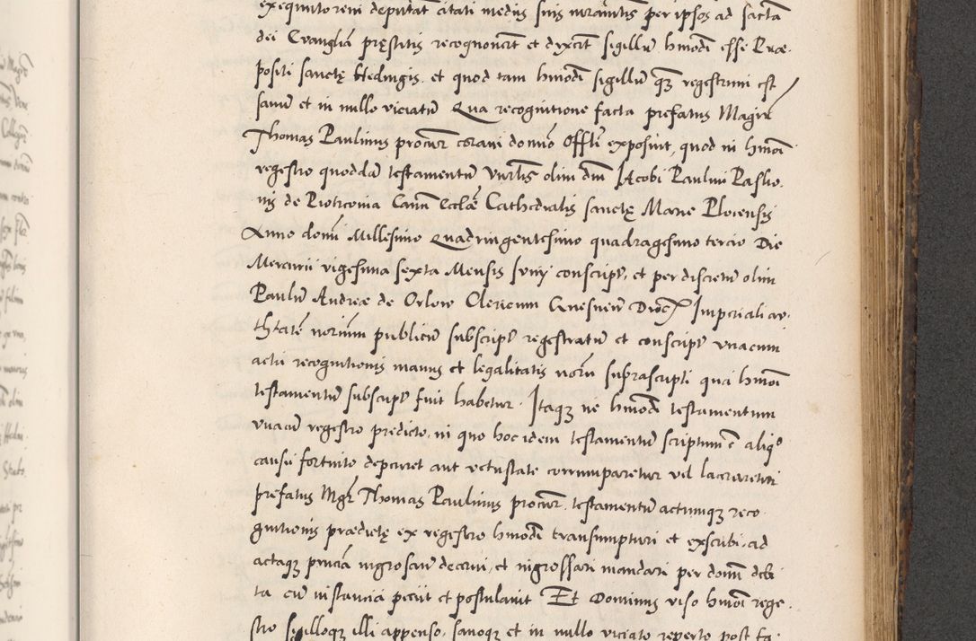 Zdjęcie nr 713 dla obiektu archiwalnego: Acta actorum causarum, sentenciarum diffinitivarum quam interloquutiorum, decretorum, obligationum, quietationum et constitutionum procuratorum coram reverndo domino Petri Porembski preposito Ossviencimensi, canonico et officiali Cracoviensi generali ad annum Dimini 1556, inditione quatuor decima, pontificatus sanctissimi in Christo patris domini Pauli divina providencia pape IIII anno ispius.