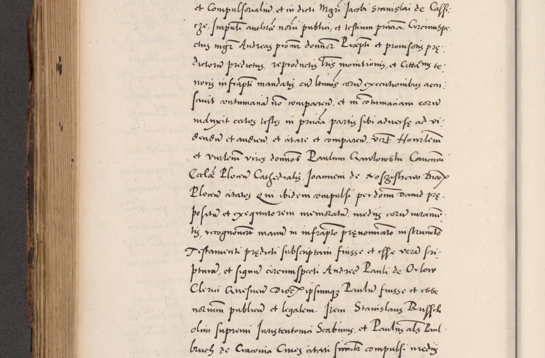 Zdjęcie nr 714 dla obiektu archiwalnego: Acta actorum causarum, sentenciarum diffinitivarum quam interloquutiorum, decretorum, obligationum, quietationum et constitutionum procuratorum coram reverndo domino Petri Porembski preposito Ossviencimensi, canonico et officiali Cracoviensi generali ad annum Dimini 1556, inditione quatuor decima, pontificatus sanctissimi in Christo patris domini Pauli divina providencia pape IIII anno ispius.