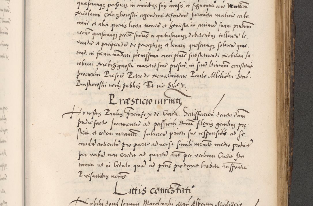 Zdjęcie nr 709 dla obiektu archiwalnego: Acta actorum causarum, sentenciarum diffinitivarum quam interloquutiorum, decretorum, obligationum, quietationum et constitutionum procuratorum coram reverndo domino Petri Porembski preposito Ossviencimensi, canonico et officiali Cracoviensi generali ad annum Dimini 1556, inditione quatuor decima, pontificatus sanctissimi in Christo patris domini Pauli divina providencia pape IIII anno ispius.