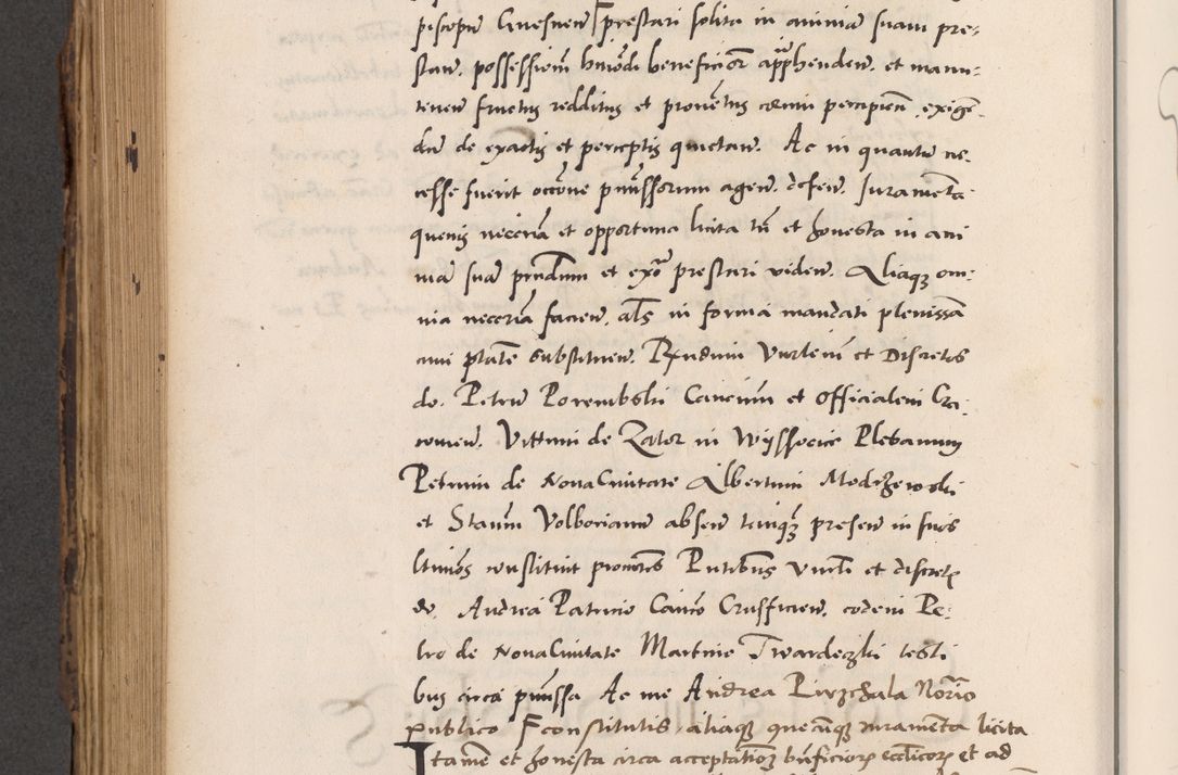 Zdjęcie nr 700 dla obiektu archiwalnego: Acta actorum causarum, sentenciarum diffinitivarum quam interloquutiorum, decretorum, obligationum, quietationum et constitutionum procuratorum coram reverndo domino Petri Porembski preposito Ossviencimensi, canonico et officiali Cracoviensi generali ad annum Dimini 1556, inditione quatuor decima, pontificatus sanctissimi in Christo patris domini Pauli divina providencia pape IIII anno ispius.