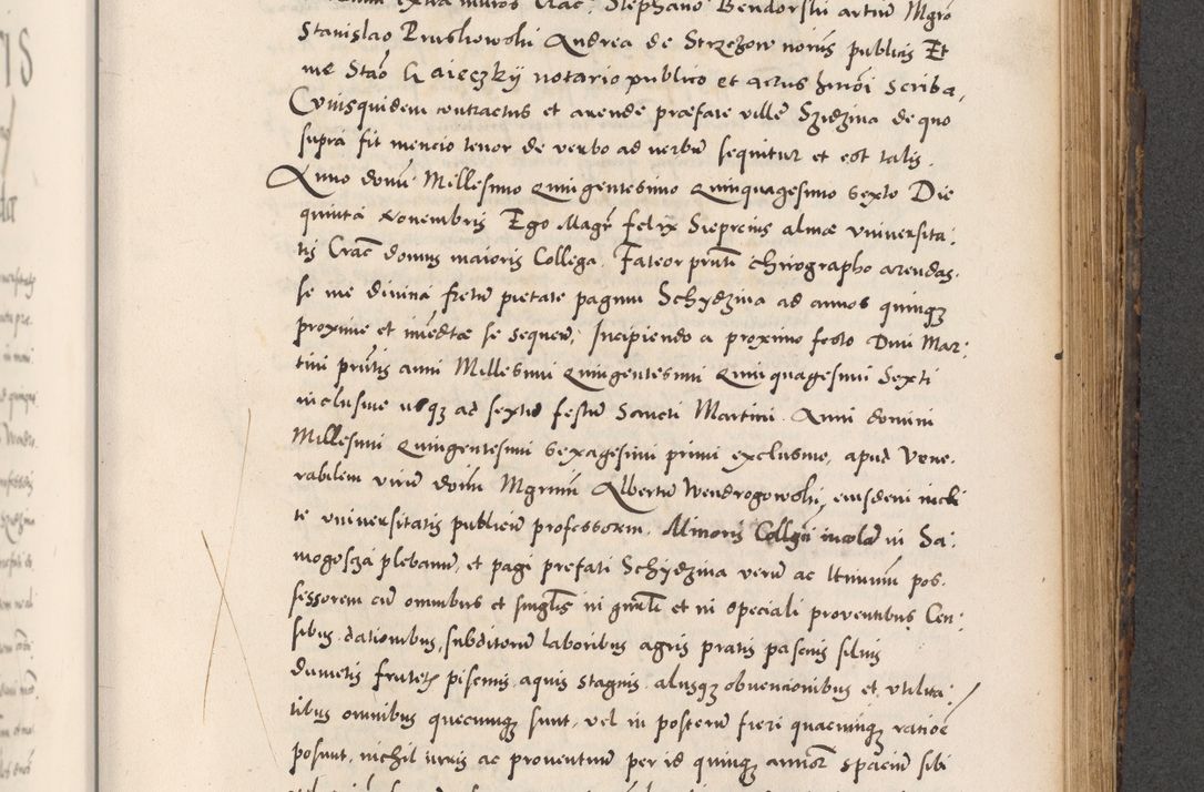 Zdjęcie nr 687 dla obiektu archiwalnego: Acta actorum causarum, sentenciarum diffinitivarum quam interloquutiorum, decretorum, obligationum, quietationum et constitutionum procuratorum coram reverndo domino Petri Porembski preposito Ossviencimensi, canonico et officiali Cracoviensi generali ad annum Dimini 1556, inditione quatuor decima, pontificatus sanctissimi in Christo patris domini Pauli divina providencia pape IIII anno ispius.