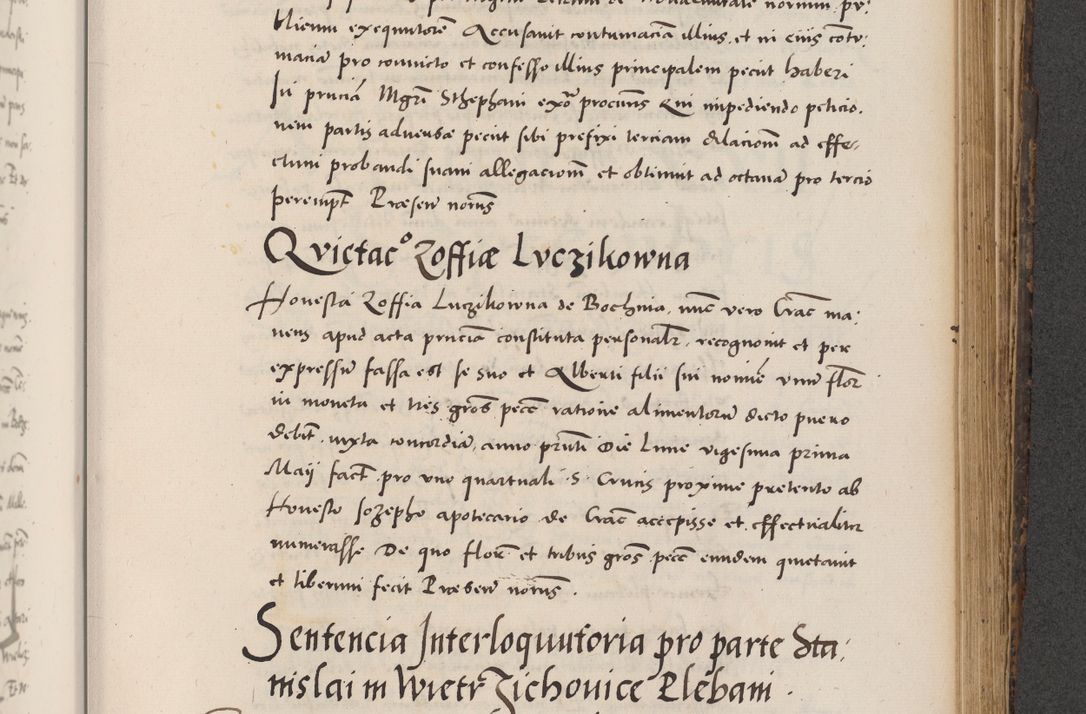 Zdjęcie nr 683 dla obiektu archiwalnego: Acta actorum causarum, sentenciarum diffinitivarum quam interloquutiorum, decretorum, obligationum, quietationum et constitutionum procuratorum coram reverndo domino Petri Porembski preposito Ossviencimensi, canonico et officiali Cracoviensi generali ad annum Dimini 1556, inditione quatuor decima, pontificatus sanctissimi in Christo patris domini Pauli divina providencia pape IIII anno ispius.