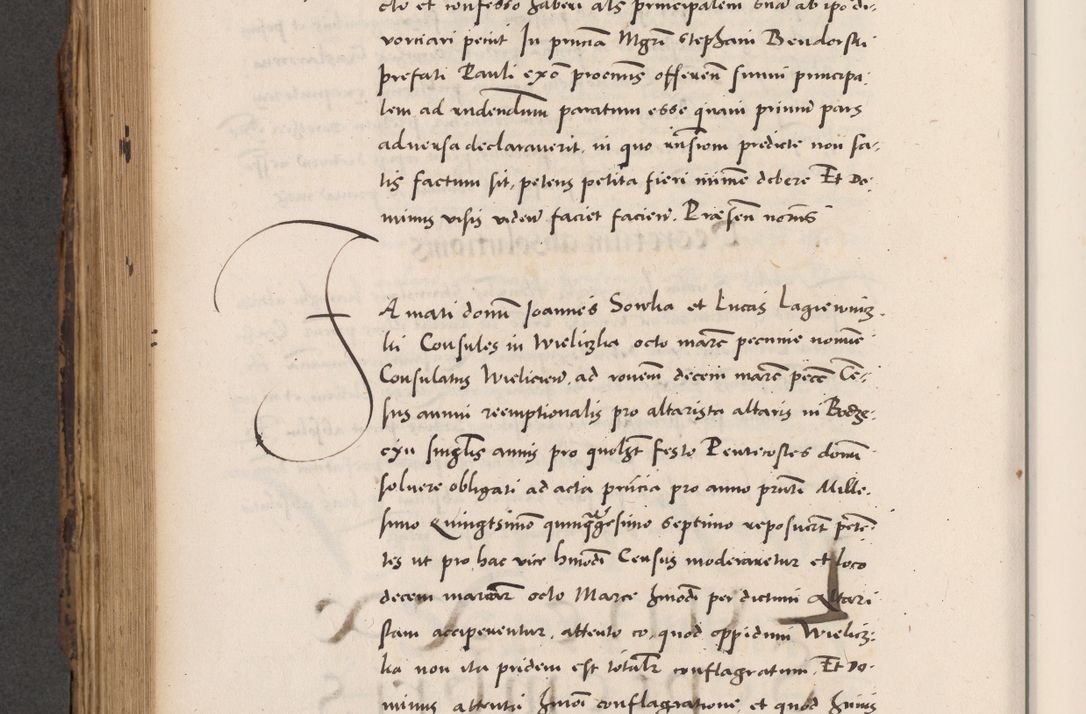 Zdjęcie nr 682 dla obiektu archiwalnego: Acta actorum causarum, sentenciarum diffinitivarum quam interloquutiorum, decretorum, obligationum, quietationum et constitutionum procuratorum coram reverndo domino Petri Porembski preposito Ossviencimensi, canonico et officiali Cracoviensi generali ad annum Dimini 1556, inditione quatuor decima, pontificatus sanctissimi in Christo patris domini Pauli divina providencia pape IIII anno ispius.