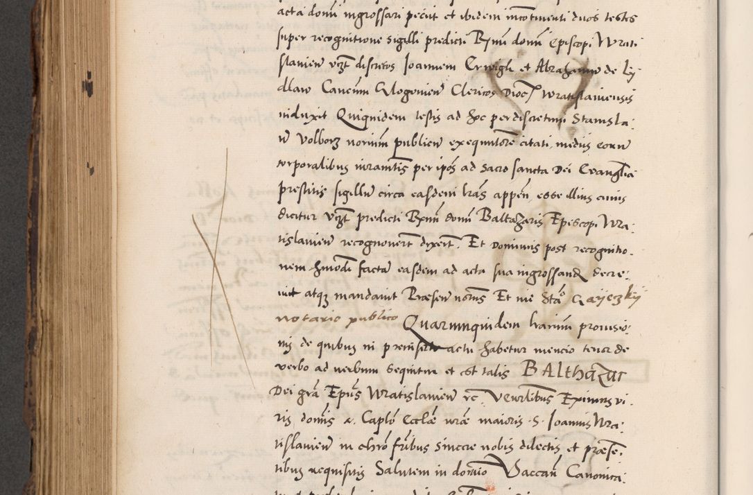 Zdjęcie nr 674 dla obiektu archiwalnego: Acta actorum causarum, sentenciarum diffinitivarum quam interloquutiorum, decretorum, obligationum, quietationum et constitutionum procuratorum coram reverndo domino Petri Porembski preposito Ossviencimensi, canonico et officiali Cracoviensi generali ad annum Dimini 1556, inditione quatuor decima, pontificatus sanctissimi in Christo patris domini Pauli divina providencia pape IIII anno ispius.