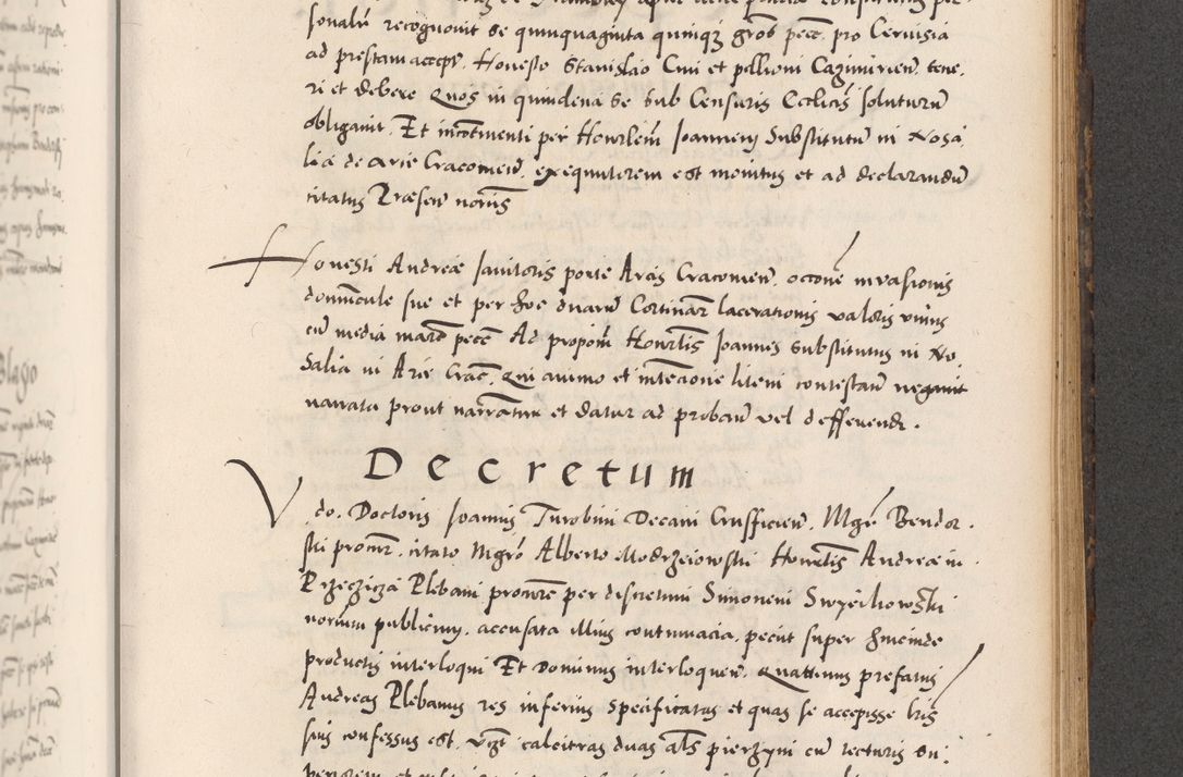 Zdjęcie nr 671 dla obiektu archiwalnego: Acta actorum causarum, sentenciarum diffinitivarum quam interloquutiorum, decretorum, obligationum, quietationum et constitutionum procuratorum coram reverndo domino Petri Porembski preposito Ossviencimensi, canonico et officiali Cracoviensi generali ad annum Dimini 1556, inditione quatuor decima, pontificatus sanctissimi in Christo patris domini Pauli divina providencia pape IIII anno ispius.