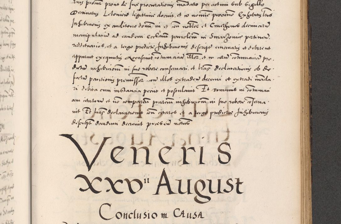 Zdjęcie nr 661 dla obiektu archiwalnego: Acta actorum causarum, sentenciarum diffinitivarum quam interloquutiorum, decretorum, obligationum, quietationum et constitutionum procuratorum coram reverndo domino Petri Porembski preposito Ossviencimensi, canonico et officiali Cracoviensi generali ad annum Dimini 1556, inditione quatuor decima, pontificatus sanctissimi in Christo patris domini Pauli divina providencia pape IIII anno ispius.