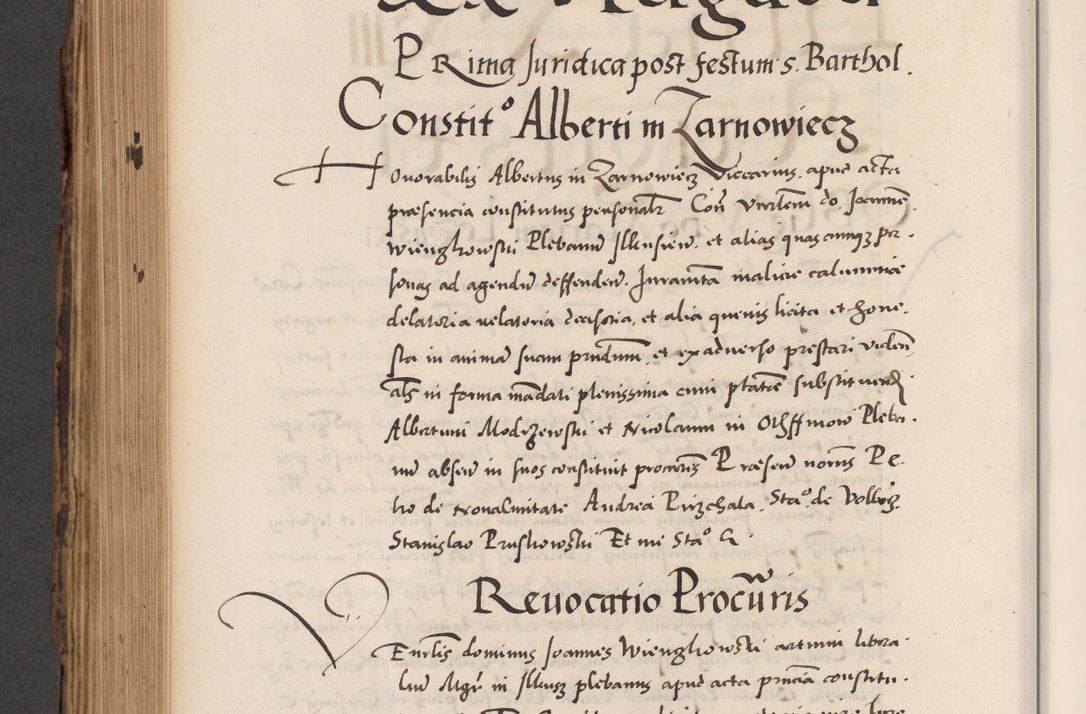 Zdjęcie nr 658 dla obiektu archiwalnego: Acta actorum causarum, sentenciarum diffinitivarum quam interloquutiorum, decretorum, obligationum, quietationum et constitutionum procuratorum coram reverndo domino Petri Porembski preposito Ossviencimensi, canonico et officiali Cracoviensi generali ad annum Dimini 1556, inditione quatuor decima, pontificatus sanctissimi in Christo patris domini Pauli divina providencia pape IIII anno ispius.