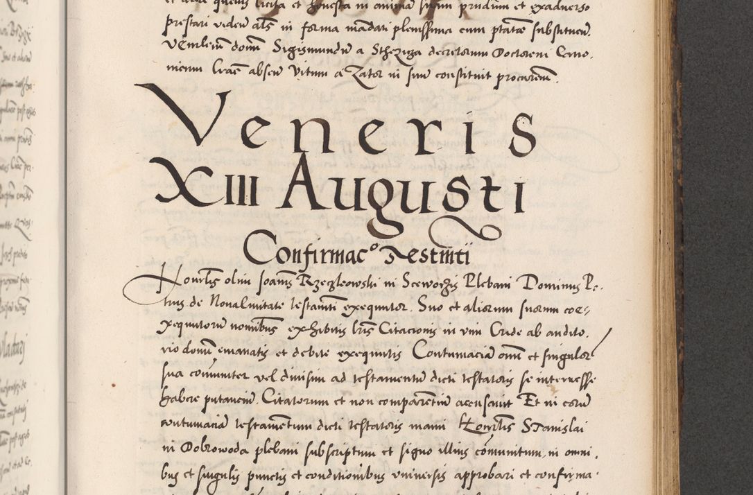 Zdjęcie nr 651 dla obiektu archiwalnego: Acta actorum causarum, sentenciarum diffinitivarum quam interloquutiorum, decretorum, obligationum, quietationum et constitutionum procuratorum coram reverndo domino Petri Porembski preposito Ossviencimensi, canonico et officiali Cracoviensi generali ad annum Dimini 1556, inditione quatuor decima, pontificatus sanctissimi in Christo patris domini Pauli divina providencia pape IIII anno ispius.