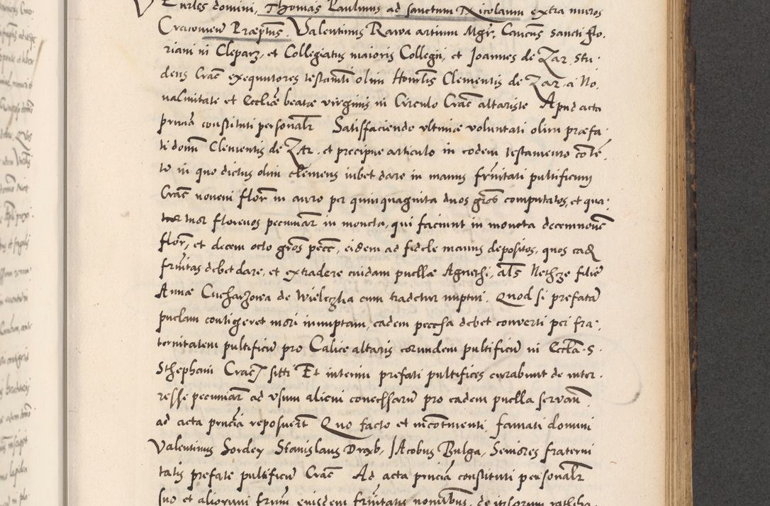 Zdjęcie nr 649 dla obiektu archiwalnego: Acta actorum causarum, sentenciarum diffinitivarum quam interloquutiorum, decretorum, obligationum, quietationum et constitutionum procuratorum coram reverndo domino Petri Porembski preposito Ossviencimensi, canonico et officiali Cracoviensi generali ad annum Dimini 1556, inditione quatuor decima, pontificatus sanctissimi in Christo patris domini Pauli divina providencia pape IIII anno ispius.