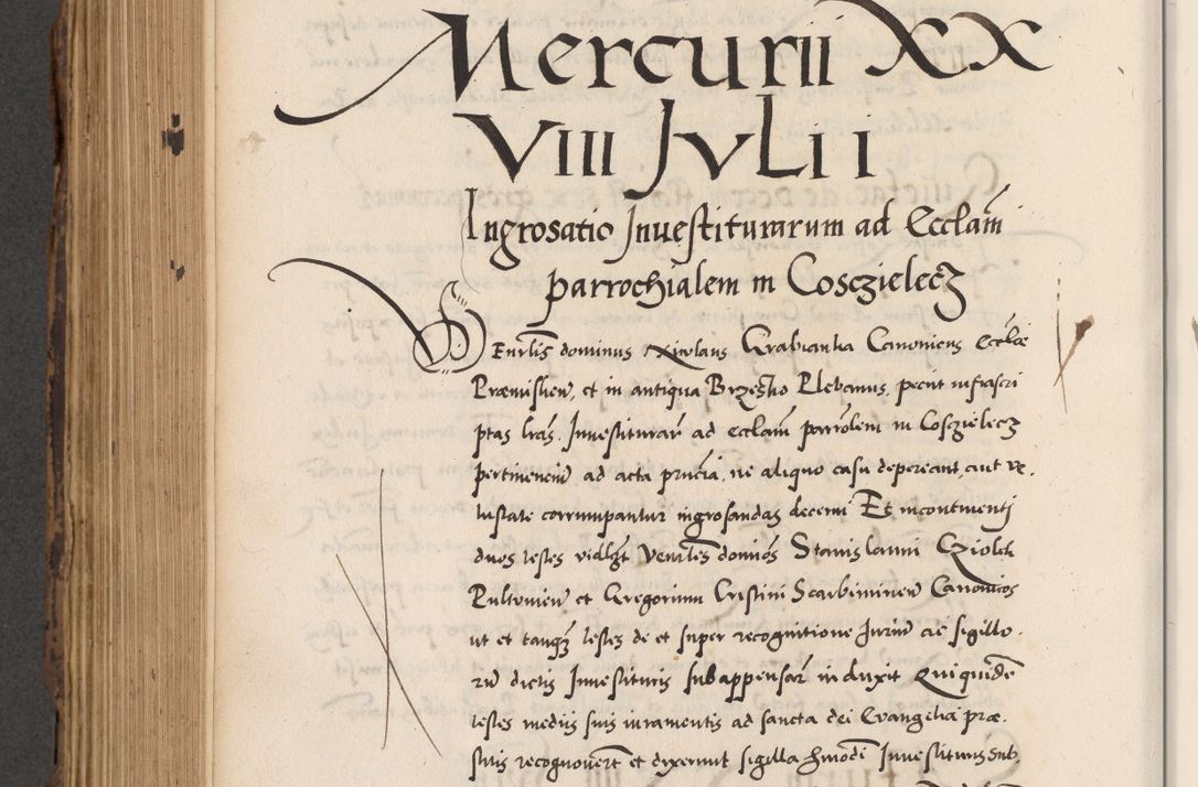 Zdjęcie nr 642 dla obiektu archiwalnego: Acta actorum causarum, sentenciarum diffinitivarum quam interloquutiorum, decretorum, obligationum, quietationum et constitutionum procuratorum coram reverndo domino Petri Porembski preposito Ossviencimensi, canonico et officiali Cracoviensi generali ad annum Dimini 1556, inditione quatuor decima, pontificatus sanctissimi in Christo patris domini Pauli divina providencia pape IIII anno ispius.