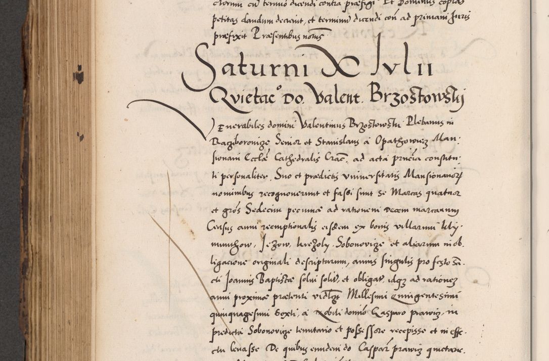 Zdjęcie nr 634 dla obiektu archiwalnego: Acta actorum causarum, sentenciarum diffinitivarum quam interloquutiorum, decretorum, obligationum, quietationum et constitutionum procuratorum coram reverndo domino Petri Porembski preposito Ossviencimensi, canonico et officiali Cracoviensi generali ad annum Dimini 1556, inditione quatuor decima, pontificatus sanctissimi in Christo patris domini Pauli divina providencia pape IIII anno ispius.