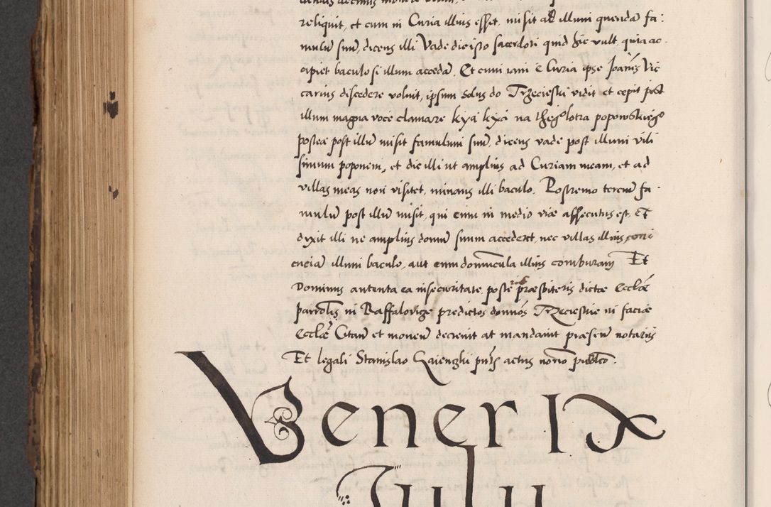 Zdjęcie nr 632 dla obiektu archiwalnego: Acta actorum causarum, sentenciarum diffinitivarum quam interloquutiorum, decretorum, obligationum, quietationum et constitutionum procuratorum coram reverndo domino Petri Porembski preposito Ossviencimensi, canonico et officiali Cracoviensi generali ad annum Dimini 1556, inditione quatuor decima, pontificatus sanctissimi in Christo patris domini Pauli divina providencia pape IIII anno ispius.