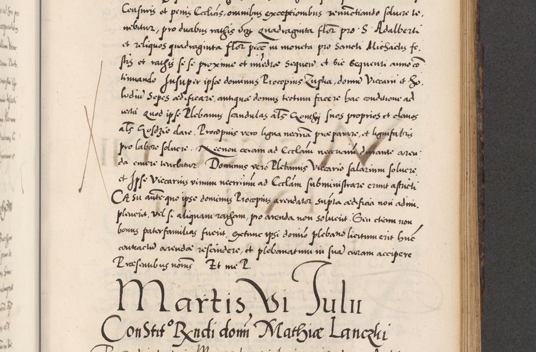 Zdjęcie nr 629 dla obiektu archiwalnego: Acta actorum causarum, sentenciarum diffinitivarum quam interloquutiorum, decretorum, obligationum, quietationum et constitutionum procuratorum coram reverndo domino Petri Porembski preposito Ossviencimensi, canonico et officiali Cracoviensi generali ad annum Dimini 1556, inditione quatuor decima, pontificatus sanctissimi in Christo patris domini Pauli divina providencia pape IIII anno ispius.