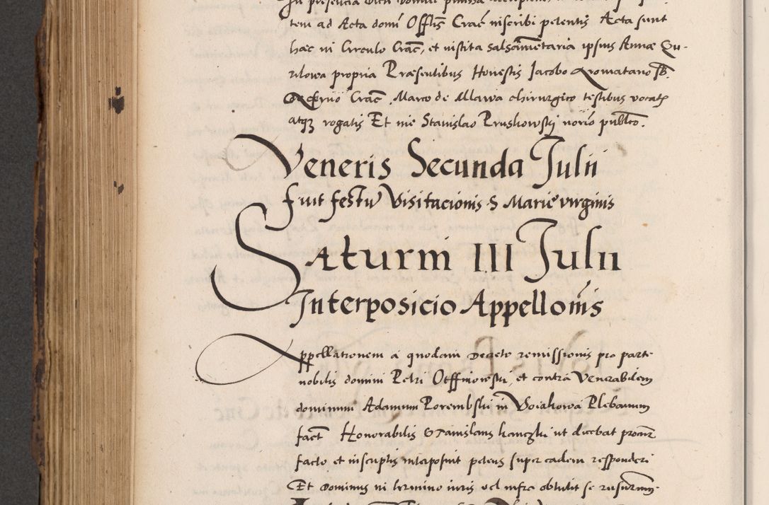 Zdjęcie nr 624 dla obiektu archiwalnego: Acta actorum causarum, sentenciarum diffinitivarum quam interloquutiorum, decretorum, obligationum, quietationum et constitutionum procuratorum coram reverndo domino Petri Porembski preposito Ossviencimensi, canonico et officiali Cracoviensi generali ad annum Dimini 1556, inditione quatuor decima, pontificatus sanctissimi in Christo patris domini Pauli divina providencia pape IIII anno ispius.