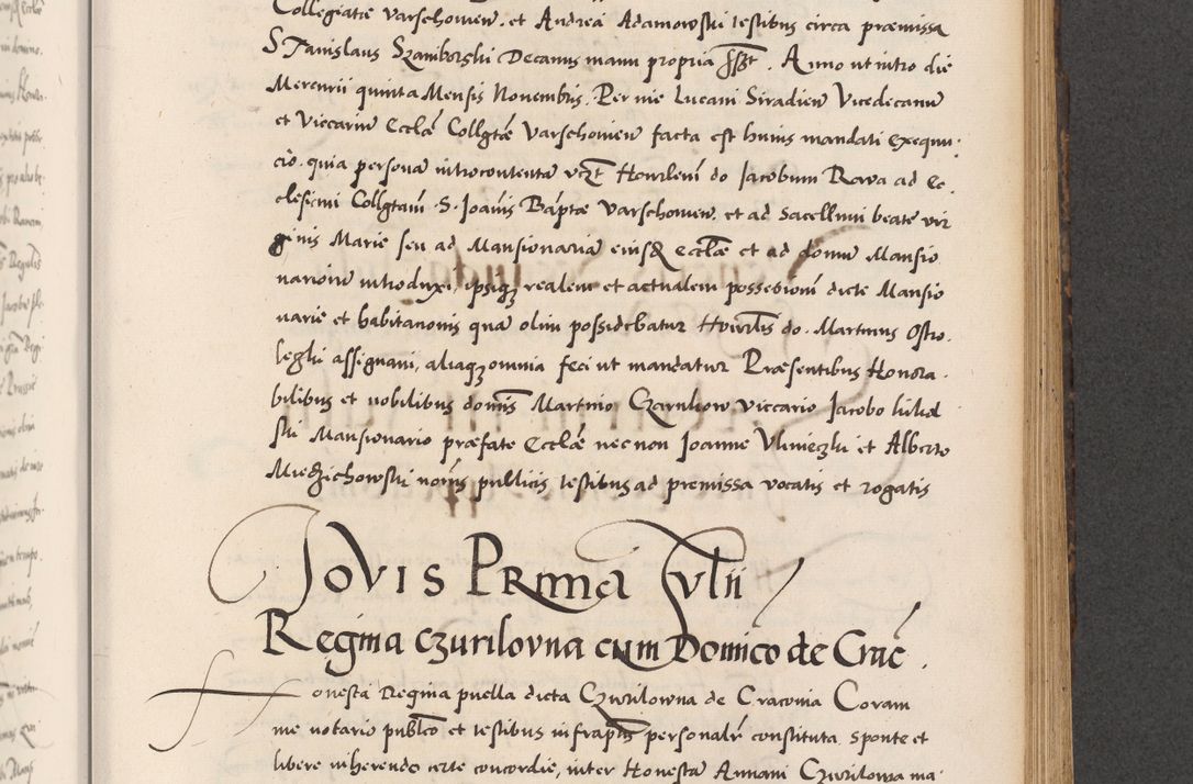 Zdjęcie nr 623 dla obiektu archiwalnego: Acta actorum causarum, sentenciarum diffinitivarum quam interloquutiorum, decretorum, obligationum, quietationum et constitutionum procuratorum coram reverndo domino Petri Porembski preposito Ossviencimensi, canonico et officiali Cracoviensi generali ad annum Dimini 1556, inditione quatuor decima, pontificatus sanctissimi in Christo patris domini Pauli divina providencia pape IIII anno ispius.