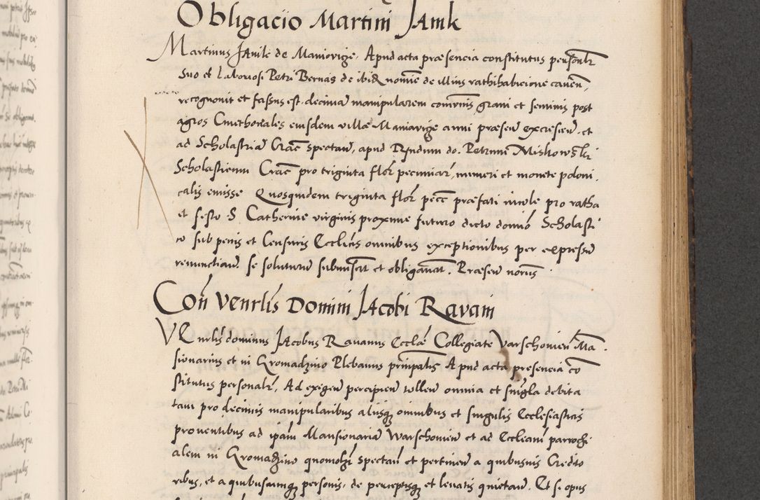 Zdjęcie nr 619 dla obiektu archiwalnego: Acta actorum causarum, sentenciarum diffinitivarum quam interloquutiorum, decretorum, obligationum, quietationum et constitutionum procuratorum coram reverndo domino Petri Porembski preposito Ossviencimensi, canonico et officiali Cracoviensi generali ad annum Dimini 1556, inditione quatuor decima, pontificatus sanctissimi in Christo patris domini Pauli divina providencia pape IIII anno ispius.
