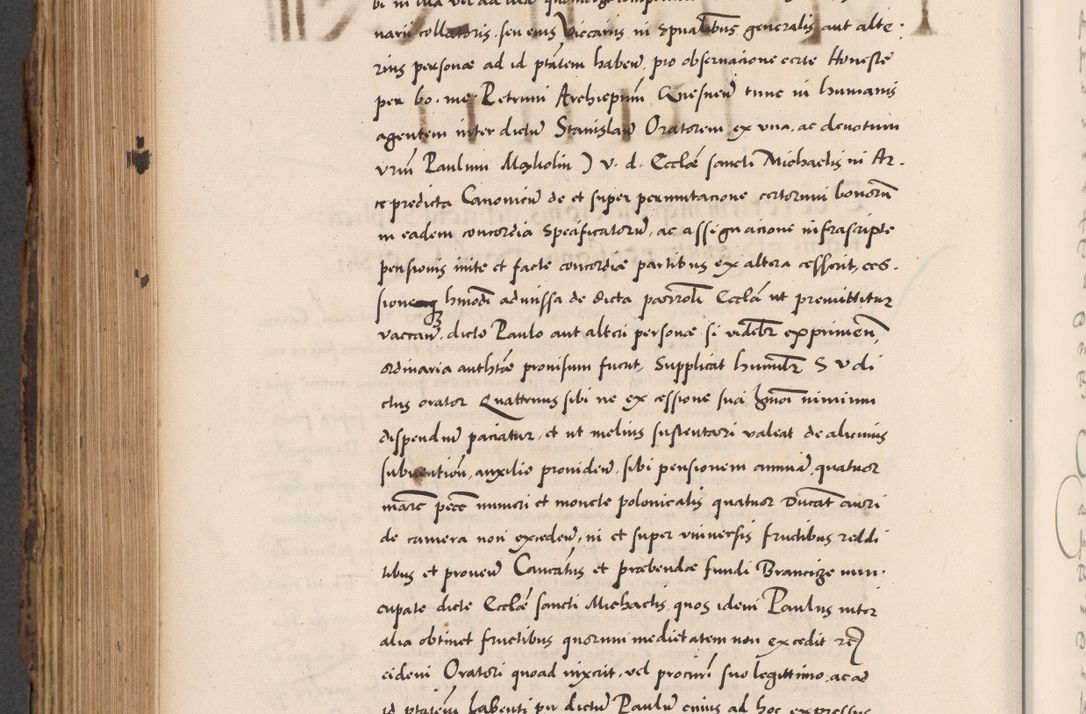 Zdjęcie nr 610 dla obiektu archiwalnego: Acta actorum causarum, sentenciarum diffinitivarum quam interloquutiorum, decretorum, obligationum, quietationum et constitutionum procuratorum coram reverndo domino Petri Porembski preposito Ossviencimensi, canonico et officiali Cracoviensi generali ad annum Dimini 1556, inditione quatuor decima, pontificatus sanctissimi in Christo patris domini Pauli divina providencia pape IIII anno ispius.
