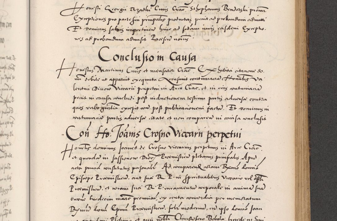 Zdjęcie nr 607 dla obiektu archiwalnego: Acta actorum causarum, sentenciarum diffinitivarum quam interloquutiorum, decretorum, obligationum, quietationum et constitutionum procuratorum coram reverndo domino Petri Porembski preposito Ossviencimensi, canonico et officiali Cracoviensi generali ad annum Dimini 1556, inditione quatuor decima, pontificatus sanctissimi in Christo patris domini Pauli divina providencia pape IIII anno ispius.