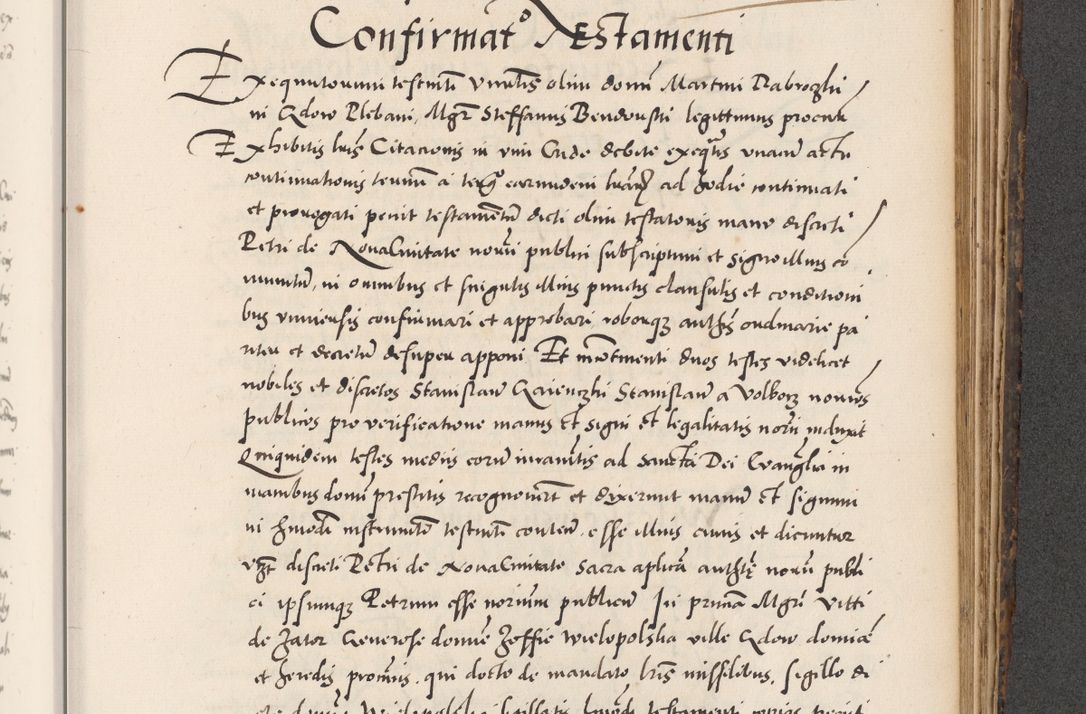 Zdjęcie nr 803 dla obiektu archiwalnego: Acta actorum causarum, sentenciarum diffinitivarum quam interloquutiorum, decretorum, obligationum, quietationum et constitutionum procuratorum coram reverndo domino Petri Porembski preposito Ossviencimensi, canonico et officiali Cracoviensi generali ad annum Dimini 1556, inditione quatuor decima, pontificatus sanctissimi in Christo patris domini Pauli divina providencia pape IIII anno ispius.