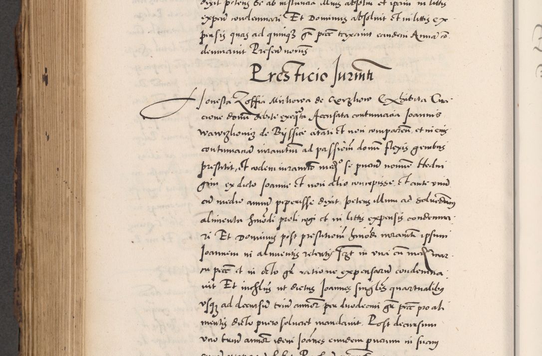 Zdjęcie nr 802 dla obiektu archiwalnego: Acta actorum causarum, sentenciarum diffinitivarum quam interloquutiorum, decretorum, obligationum, quietationum et constitutionum procuratorum coram reverndo domino Petri Porembski preposito Ossviencimensi, canonico et officiali Cracoviensi generali ad annum Dimini 1556, inditione quatuor decima, pontificatus sanctissimi in Christo patris domini Pauli divina providencia pape IIII anno ispius.