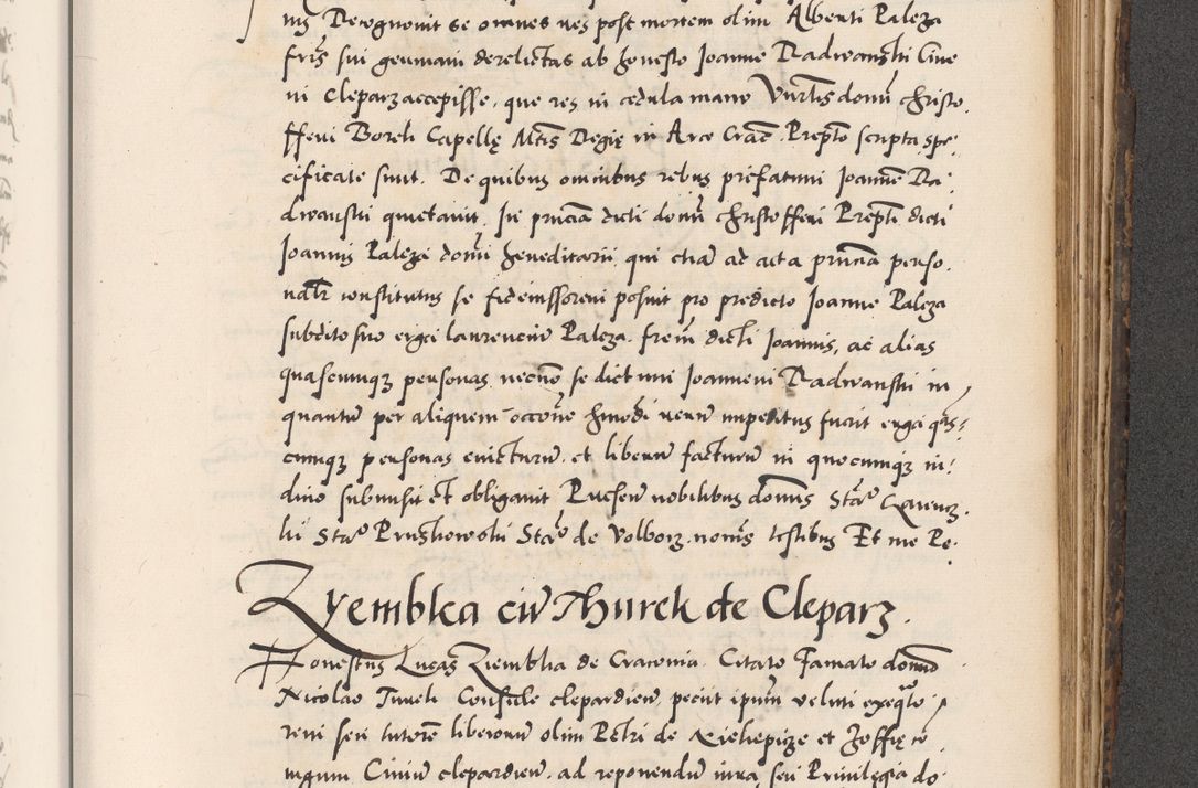 Zdjęcie nr 801 dla obiektu archiwalnego: Acta actorum causarum, sentenciarum diffinitivarum quam interloquutiorum, decretorum, obligationum, quietationum et constitutionum procuratorum coram reverndo domino Petri Porembski preposito Ossviencimensi, canonico et officiali Cracoviensi generali ad annum Dimini 1556, inditione quatuor decima, pontificatus sanctissimi in Christo patris domini Pauli divina providencia pape IIII anno ispius.