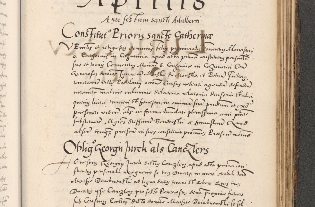 Zdjęcie nr 949 dla obiektu archiwalnego: Acta actorum causarum, sentenciarum diffinitivarum quam interloquutiorum, decretorum, obligationum, quietationum et constitutionum procuratorum coram reverndo domino Petri Porembski preposito Ossviencimensi, canonico et officiali Cracoviensi generali ad annum Dimini 1556, inditione quatuor decima, pontificatus sanctissimi in Christo patris domini Pauli divina providencia pape IIII anno ispius.