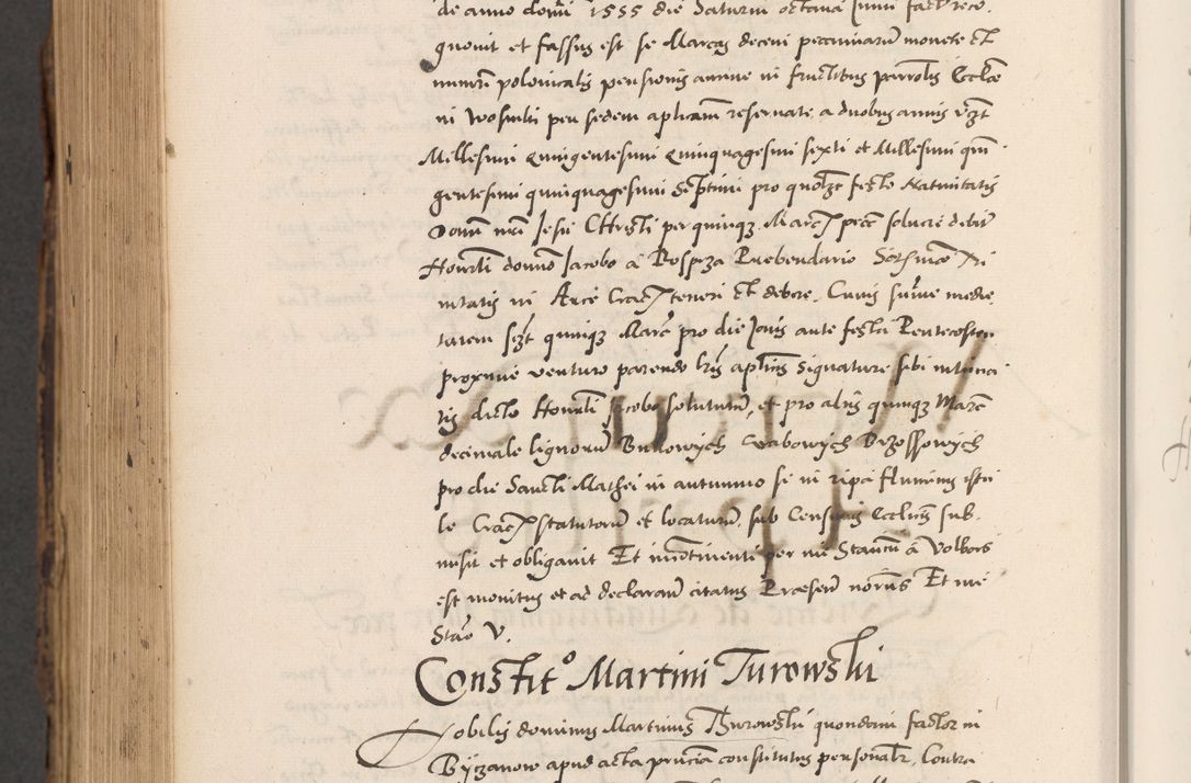 Zdjęcie nr 946 dla obiektu archiwalnego: Acta actorum causarum, sentenciarum diffinitivarum quam interloquutiorum, decretorum, obligationum, quietationum et constitutionum procuratorum coram reverndo domino Petri Porembski preposito Ossviencimensi, canonico et officiali Cracoviensi generali ad annum Dimini 1556, inditione quatuor decima, pontificatus sanctissimi in Christo patris domini Pauli divina providencia pape IIII anno ispius.