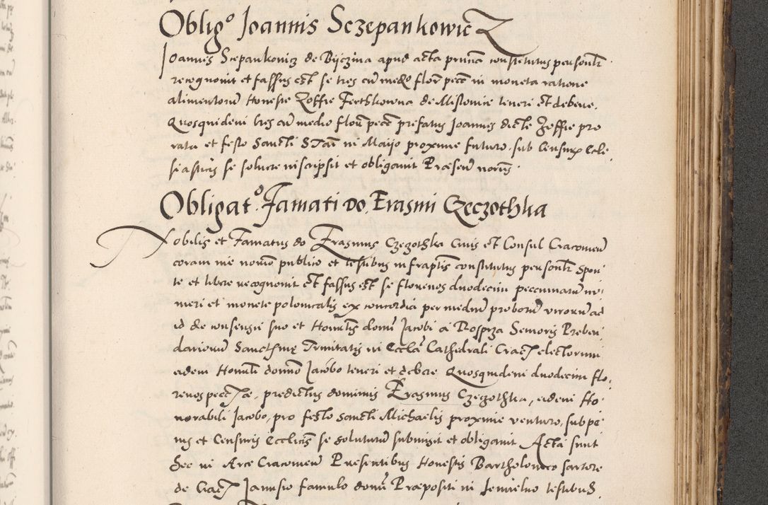 Zdjęcie nr 943 dla obiektu archiwalnego: Acta actorum causarum, sentenciarum diffinitivarum quam interloquutiorum, decretorum, obligationum, quietationum et constitutionum procuratorum coram reverndo domino Petri Porembski preposito Ossviencimensi, canonico et officiali Cracoviensi generali ad annum Dimini 1556, inditione quatuor decima, pontificatus sanctissimi in Christo patris domini Pauli divina providencia pape IIII anno ispius.