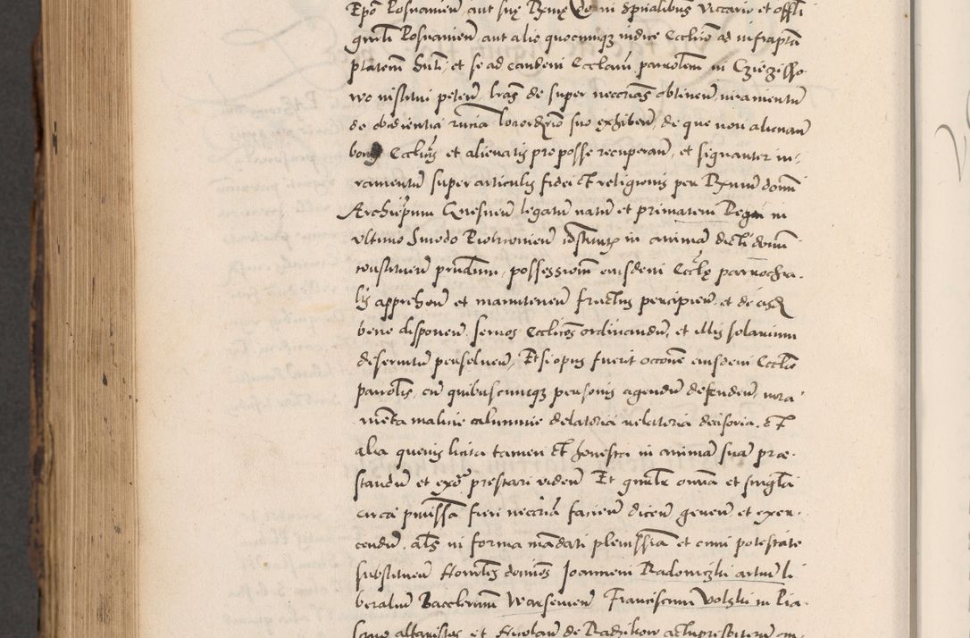 Zdjęcie nr 940 dla obiektu archiwalnego: Acta actorum causarum, sentenciarum diffinitivarum quam interloquutiorum, decretorum, obligationum, quietationum et constitutionum procuratorum coram reverndo domino Petri Porembski preposito Ossviencimensi, canonico et officiali Cracoviensi generali ad annum Dimini 1556, inditione quatuor decima, pontificatus sanctissimi in Christo patris domini Pauli divina providencia pape IIII anno ispius.