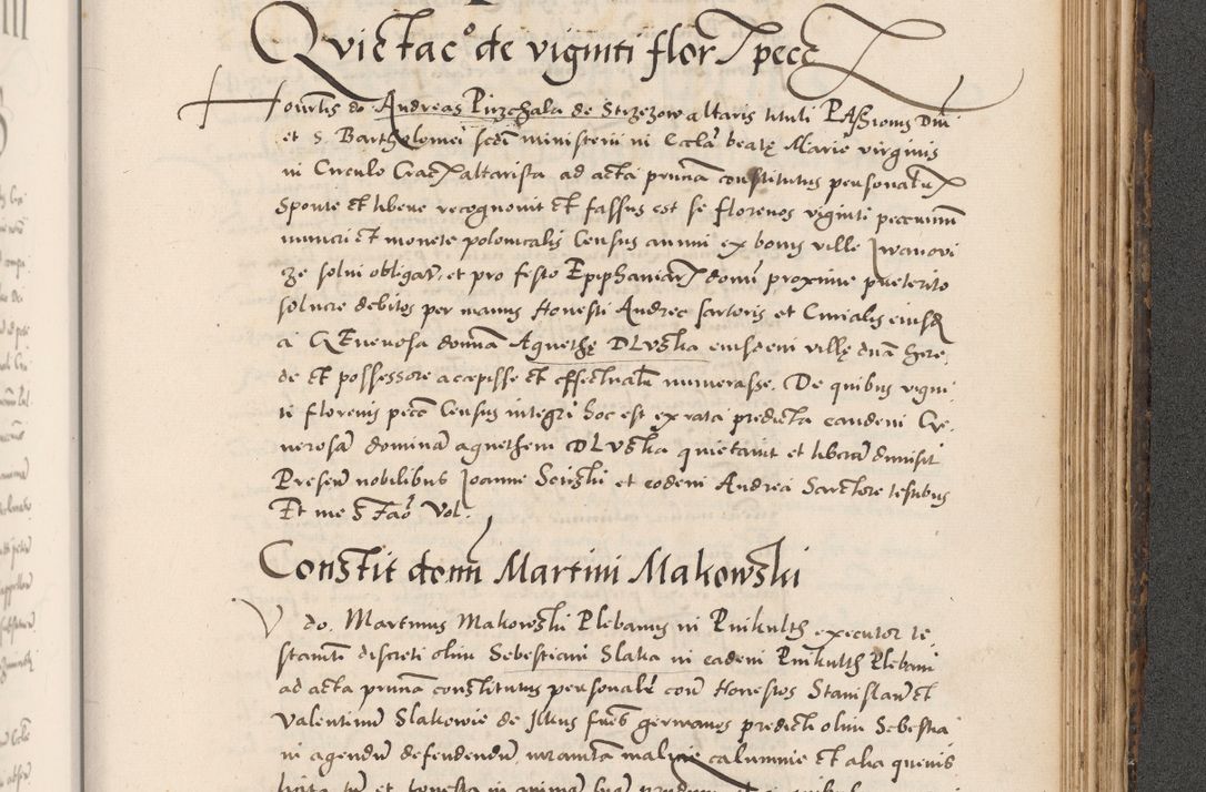 Zdjęcie nr 939 dla obiektu archiwalnego: Acta actorum causarum, sentenciarum diffinitivarum quam interloquutiorum, decretorum, obligationum, quietationum et constitutionum procuratorum coram reverndo domino Petri Porembski preposito Ossviencimensi, canonico et officiali Cracoviensi generali ad annum Dimini 1556, inditione quatuor decima, pontificatus sanctissimi in Christo patris domini Pauli divina providencia pape IIII anno ispius.