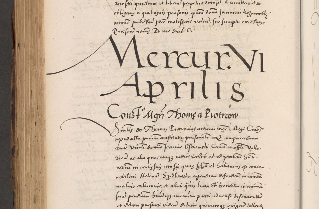 Zdjęcie nr 936 dla obiektu archiwalnego: Acta actorum causarum, sentenciarum diffinitivarum quam interloquutiorum, decretorum, obligationum, quietationum et constitutionum procuratorum coram reverndo domino Petri Porembski preposito Ossviencimensi, canonico et officiali Cracoviensi generali ad annum Dimini 1556, inditione quatuor decima, pontificatus sanctissimi in Christo patris domini Pauli divina providencia pape IIII anno ispius.